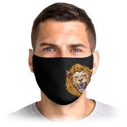 Заказать маски в Москве. Маска лицевая Царь зверей   от T-shirt print  - готовые дизайны и нанесение принтов.