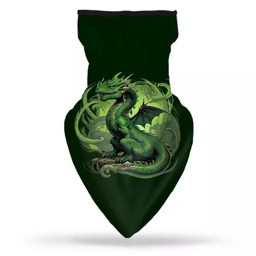 Заказать маски в Москве. Маска-шарф Зеленый дракон. от Eva De Peron.  - готовые дизайны и нанесение принтов.