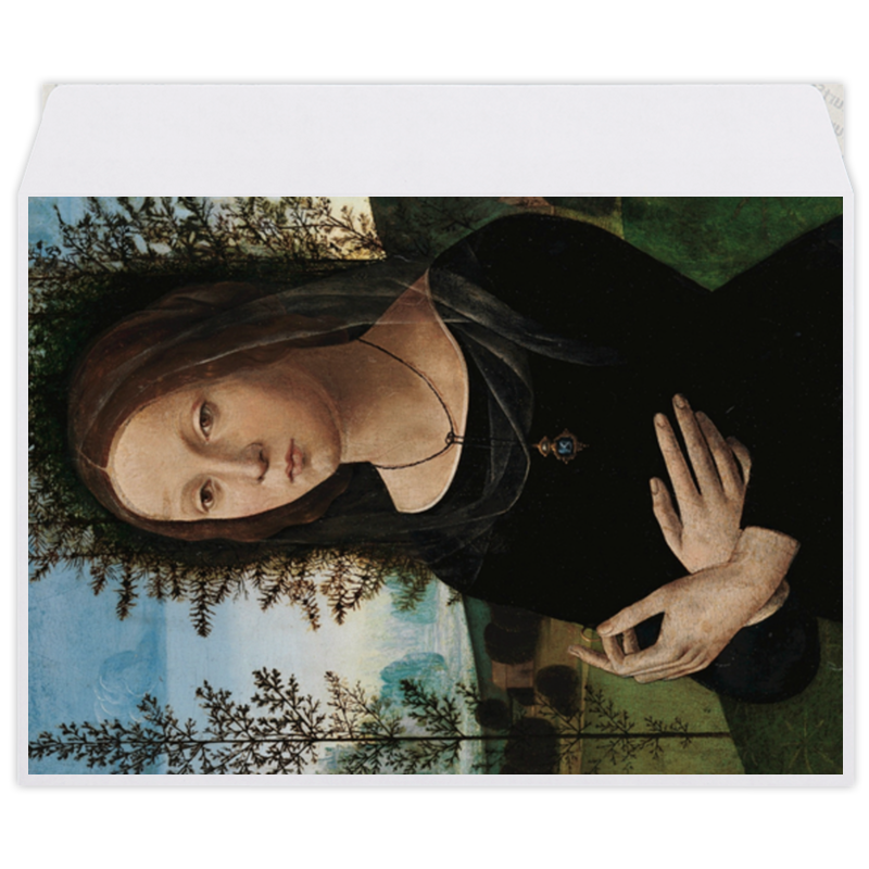 Printio Конверт средний С5 Портрет молодой женщины (лоренцо креди) стол skyland cd 1459 бургунди 1360х600х784мм