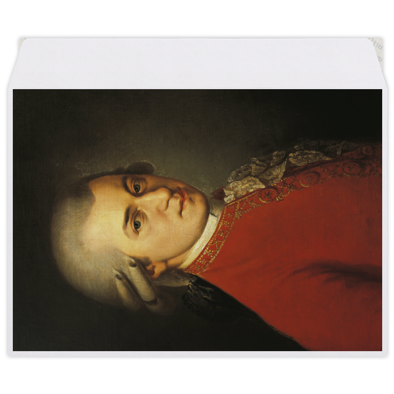 Printio Конверт средний С5 Портрет вольфганга амадея моцарта (кисти крафт) printio детская футболка классическая унисекс портрет вольфганга амадея моцарта кисти крафт