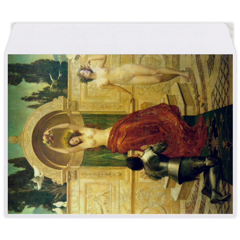 printio значок женский портрет джон кольер Printio Конверт средний С5 Тангейзер на венериной горе