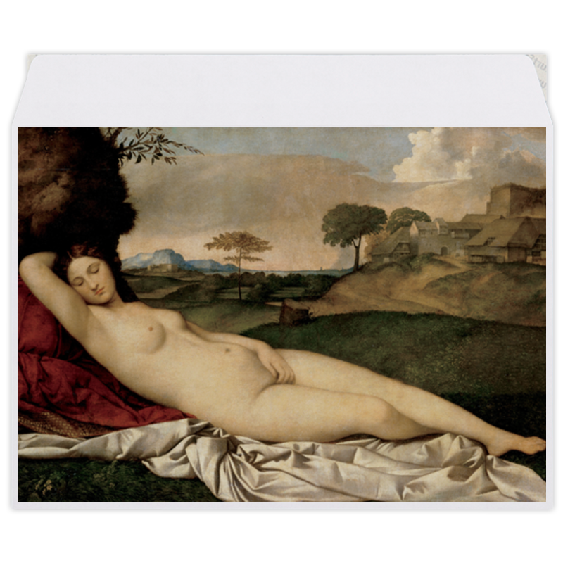 Printio Конверт средний С5 Спящая венера (картина джорджоне)