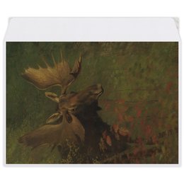 Заказать конверт в Москве. Конверт средний С5 Лось (Study of a moose) (Альберт Бирштадт) от trend - готовые дизайны и нанесение принтов.