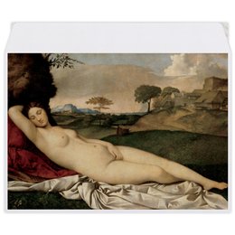 Заказать конверт в Москве. Конверт средний С5 Спящая Венера (картина Джорджоне) от trend - готовые дизайны и нанесение принтов.