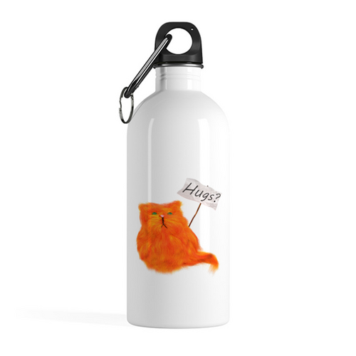 Заказать бутылки в Москве. Бутылка металлическая 500 мл Рыжий котик от FireFoxa - готовые дизайны и нанесение принтов.