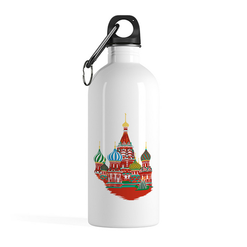 Заказать бутылки в Москве. Бутылка металлическая 500 мл Москва   от T-shirt print  - готовые дизайны и нанесение принтов.