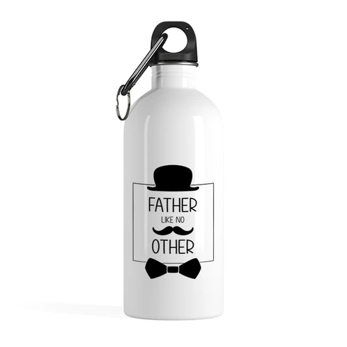 Заказать бутылки в Москве. Бутылка металлическая 500 мл Father папа черный от tigerda  - готовые дизайны и нанесение принтов.