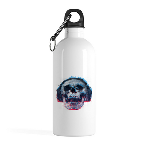 Заказать бутылки в Москве. Бутылка металлическая 500 мл Skull loves music от Дана Столыпина - готовые дизайны и нанесение принтов.