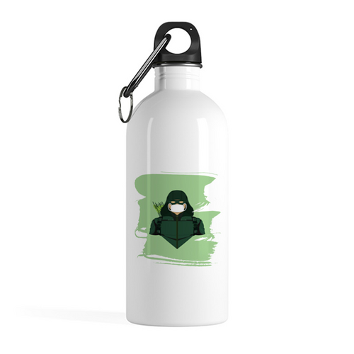 Заказать бутылки в Москве. Бутылка металлическая 500 мл Зеленая стрела (Коллекция: Герои носят маски) от GeekFox  - готовые дизайны и нанесение принтов.