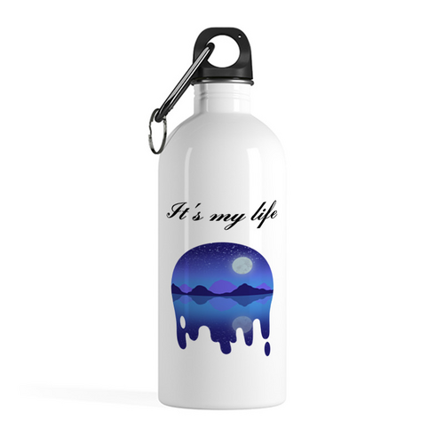Заказать бутылки в Москве. Бутылка металлическая 500 мл Lake moon stars от irinabuzova86@yandex.ru - готовые дизайны и нанесение принтов.