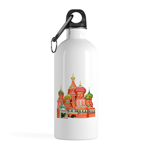 Заказать бутылки в Москве. Бутылка металлическая 500 мл Москва  от T-shirt print  - готовые дизайны и нанесение принтов.