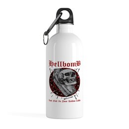 Заказать бутылки в Москве. Бутылка металлическая 500 мл Hellbomb от Leichenwagen - готовые дизайны и нанесение принтов.