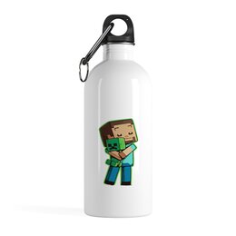 Заказать бутылки в Москве. Бутылка металлическая 500 мл Майнкрафт Minecraft от MariYang  - готовые дизайны и нанесение принтов.