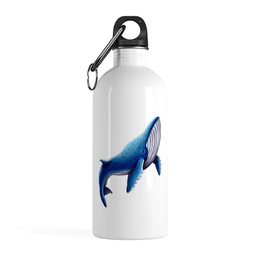 Заказать бутылки в Москве. Бутылка металлическая 500 мл Синий кит от tigerda  - готовые дизайны и нанесение принтов.