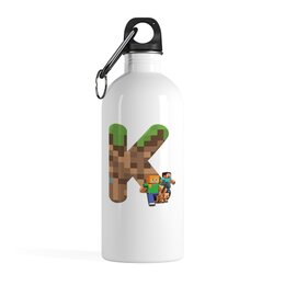 Заказать бутылки в Москве. Бутылка металлическая 500 мл Майнкрафт Minecraft  от MariYang  - готовые дизайны и нанесение принтов.