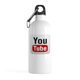 Заказать бутылки в Москве. Бутылка металлическая 500 мл YouTube от Jimmy Flash - готовые дизайны и нанесение принтов.