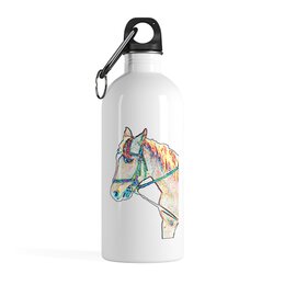 Заказать бутылки в Москве. Бутылка металлическая 500 мл Лошадь. Horse от Aidizaina  - готовые дизайны и нанесение принтов.