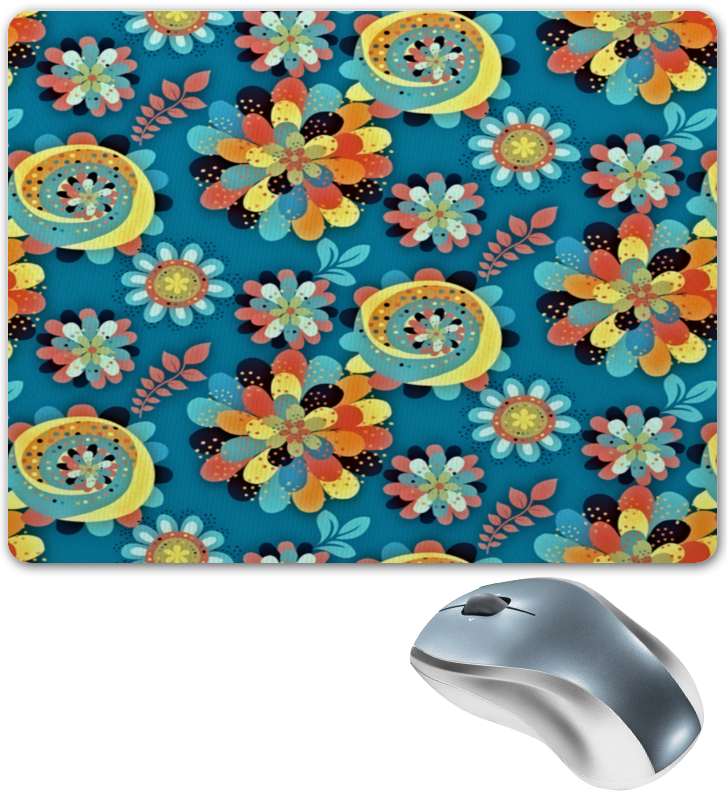 Printio Коврик для мышки Цветы в красках printio коврик для мышки круглый деревья в красках