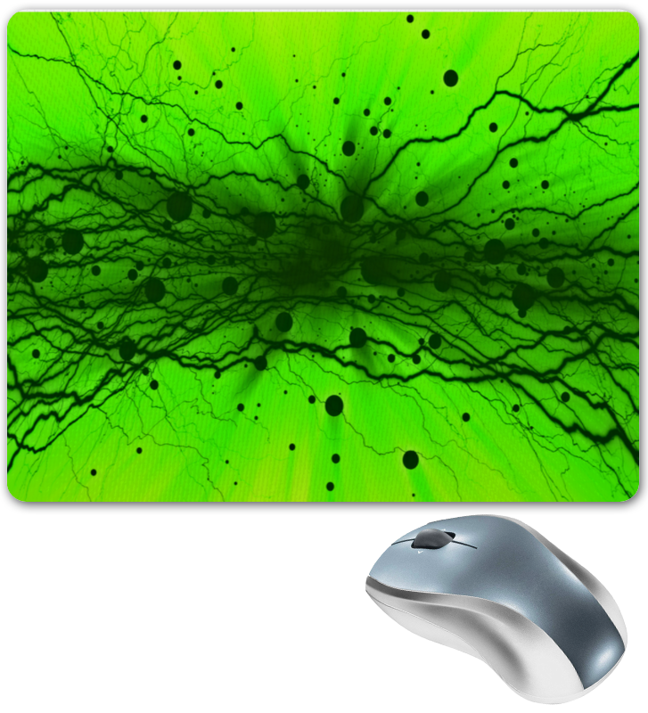 Printio Коврик для мышки Узор на зеленом силиконовый чехол на realme q2 pro кот на зеленом для реалми ку 2 про