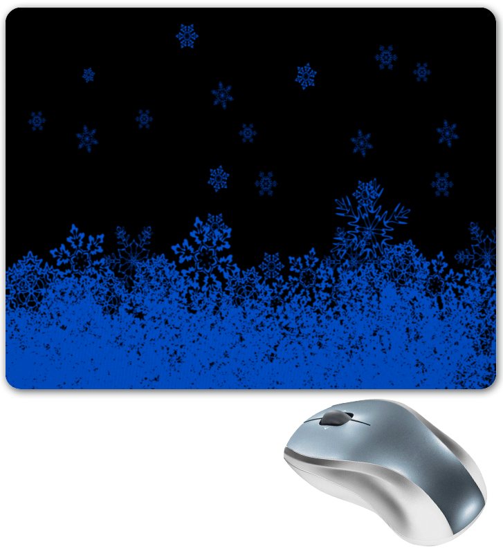 Printio Коврик для мышки Синие снежинки