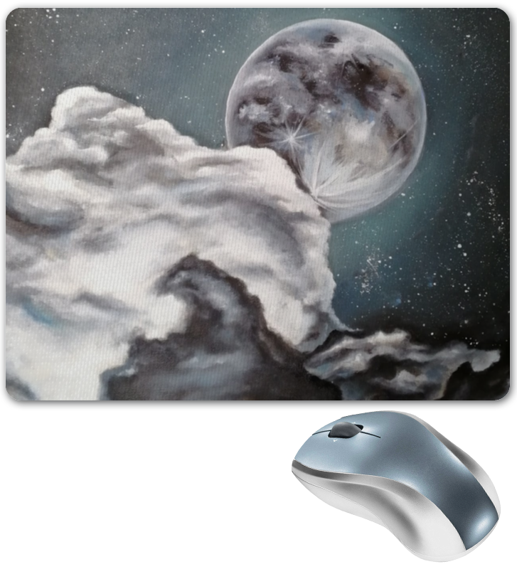 Printio Коврик для мышки Ночное небо психоделический женский гобелен с луной цветок настенный подвесной ковер для комнаты неба спальни гобелены художественное украшение д