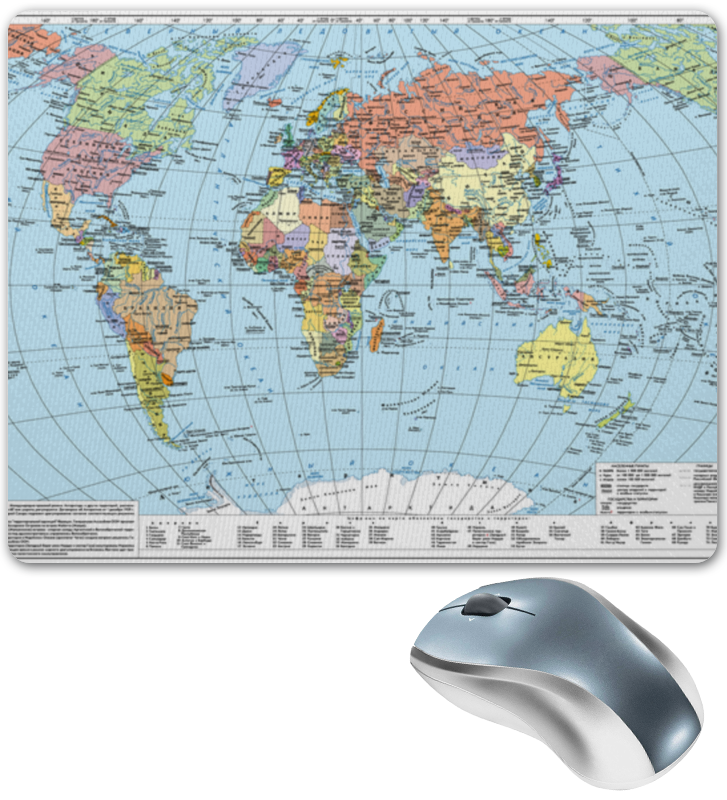 цена Printio Коврик для мышки Карта мира