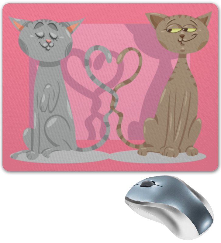 Printio Коврик для мышки Влюблённые коты printio фартук влюблённые коты