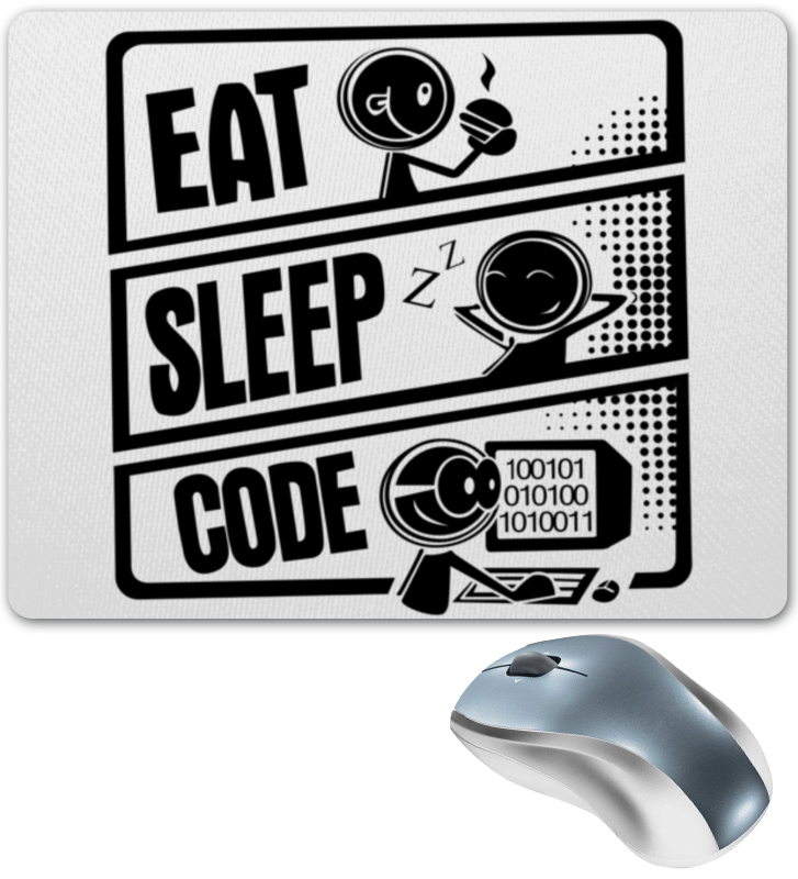 Printio Коврик для мышки Eat, sleep, code