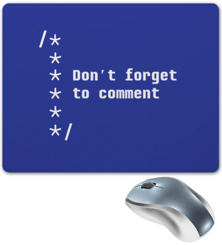 Printio Коврик для мышки Не забывай комментировать код printio коврик для мышки цифровой код