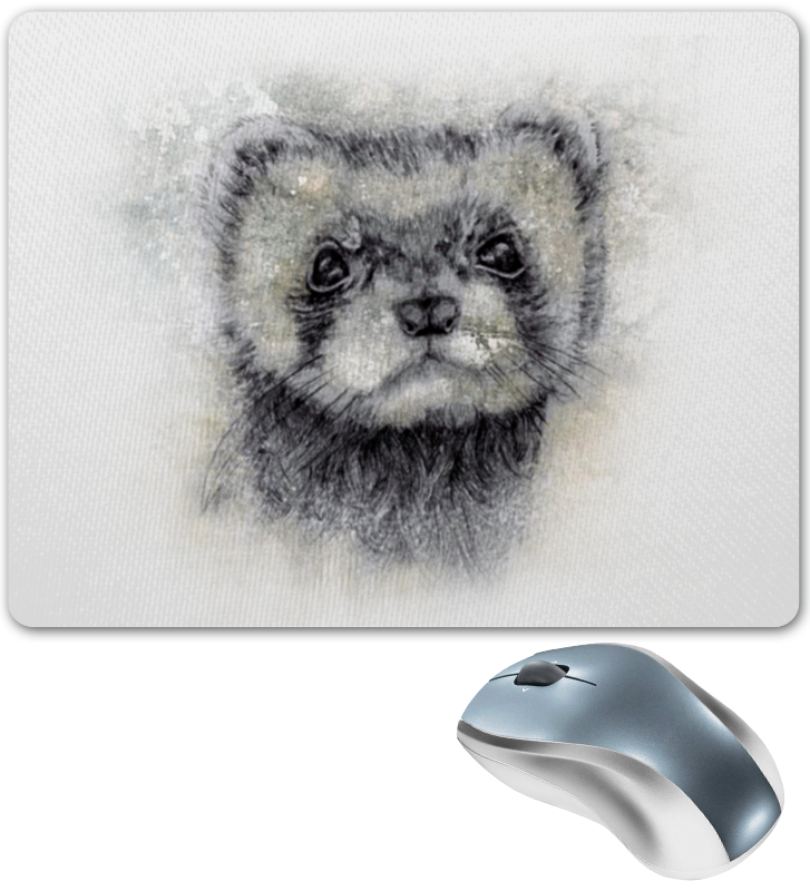 printio футболка с полной запечаткой мужская рисунок животного хорька Printio Коврик для мышки Рисунок животного хорька.