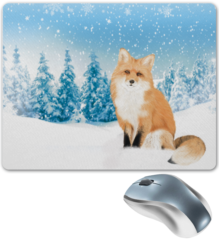 Printio Коврик для мышки Лисичка в снегу. printio коврик для мышки круглый подарки на снегу