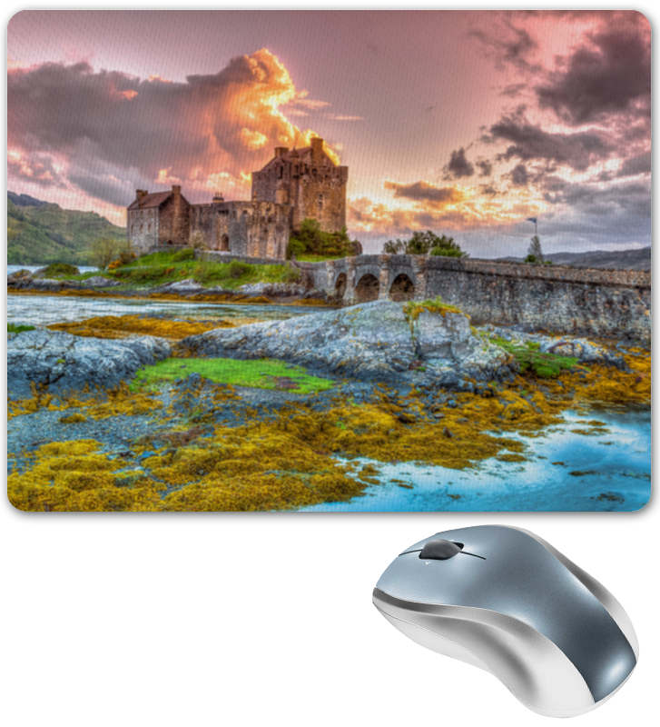 Printio Коврик для мышки Замок в шотландии рыцарский замок