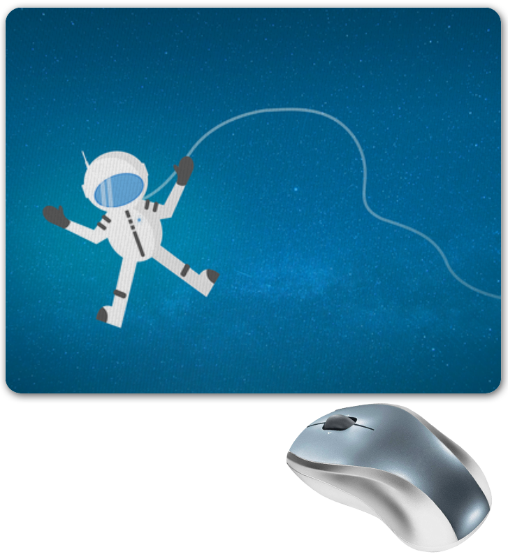Printio Коврик для мышки Космонавт в открытом космосе. апслей бренда в открытом космосе