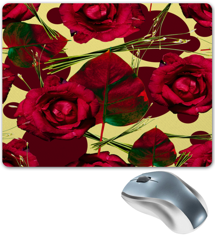 Printio Коврик для мышки Красные розы цена и фото