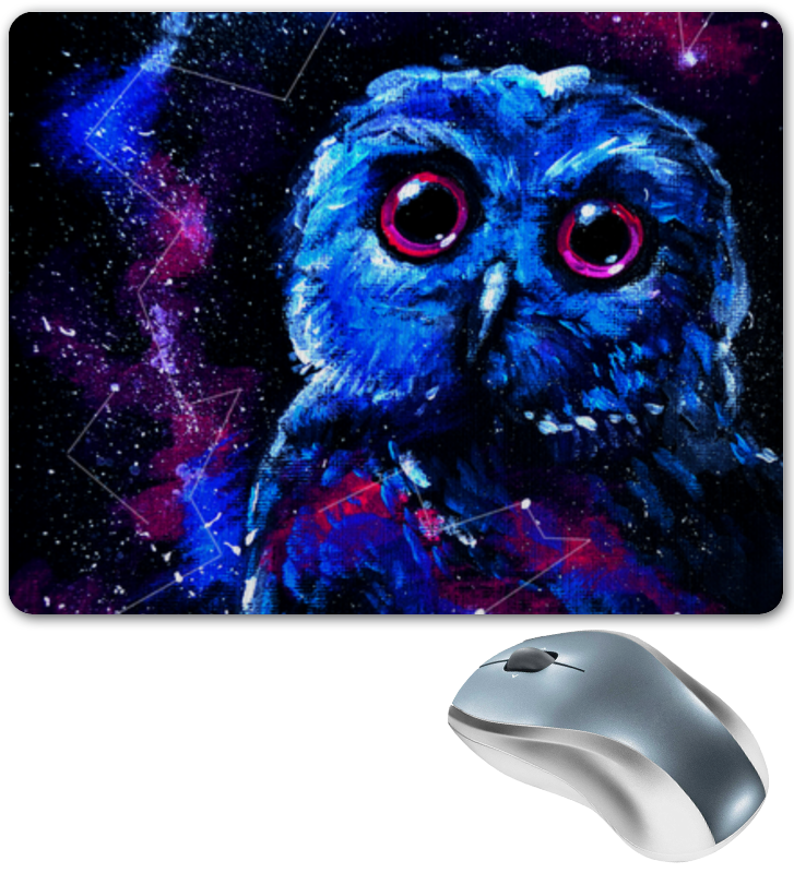 цена Printio Коврик для мышки Space owl