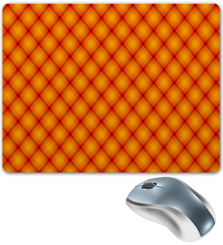 Printio Коврик для мышки Клетка оранжевая printio коврик для мышки круглый клетка оранжевая