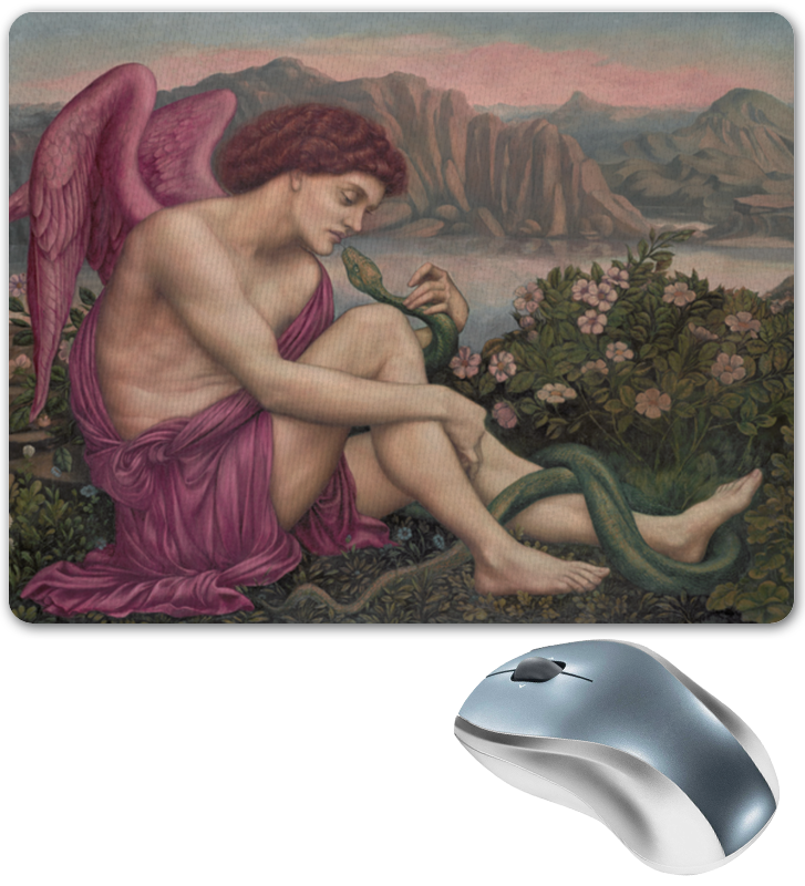 Printio Коврик для мышки Ангел и змея (эвелин де морган) printio пазл 43 5×31 4 см 408 элементов ангел и змея эвелин де морган