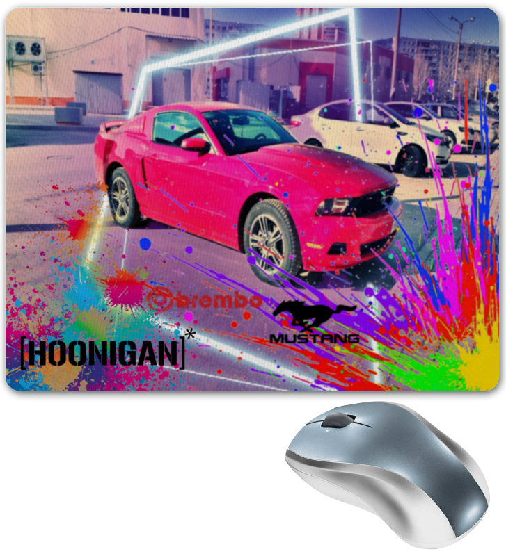 цена Printio Коврик для мышки Mustang hoonigan
