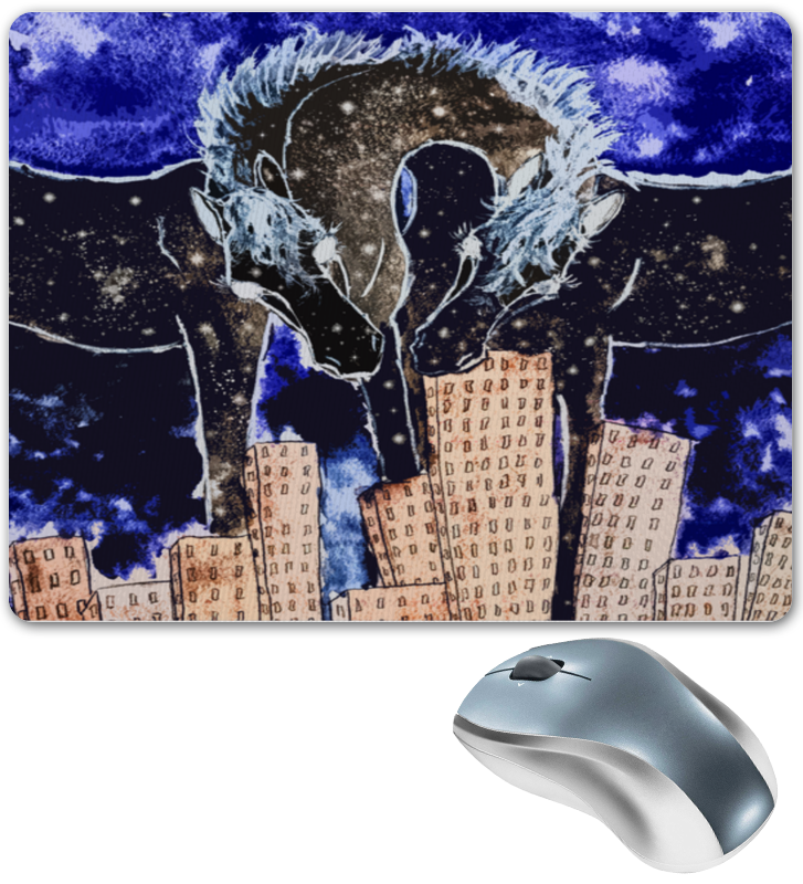 Printio Коврик для мышки Ночь над городом re paчехол накладка artcolor для samsung galaxy j7 2017 с принтом ночь над городом