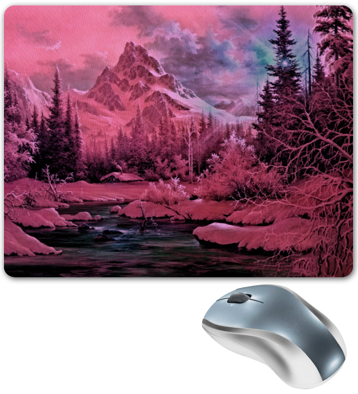 Printio Коврик для мышки Розовый пейзаж