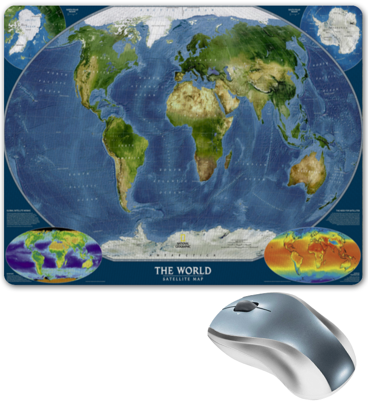 Printio Коврик для мышки Карта мира