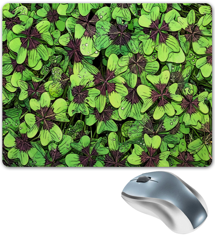 Printio Коврик для мышки Зеленые цветы