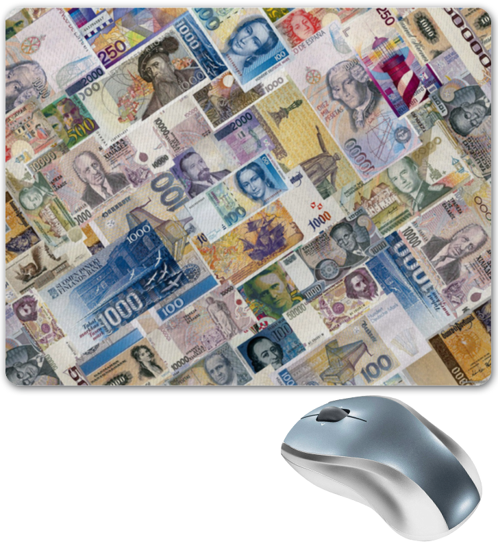 Printio Коврик для мышки Валюты мира карты для покера валюты мира 54 шт