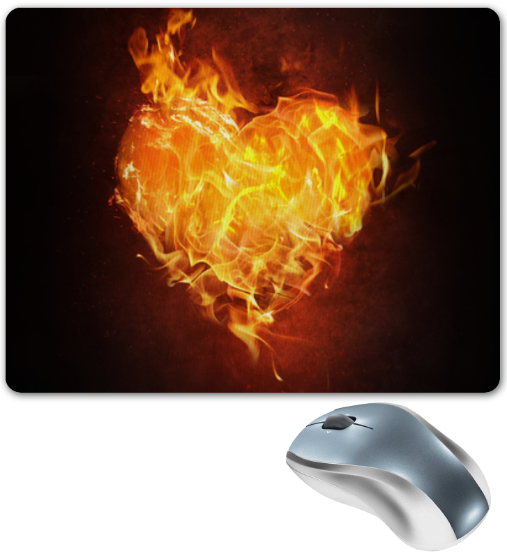 Printio Коврик для мышки Огненное сердце printio обложка для паспорта огненное сердце