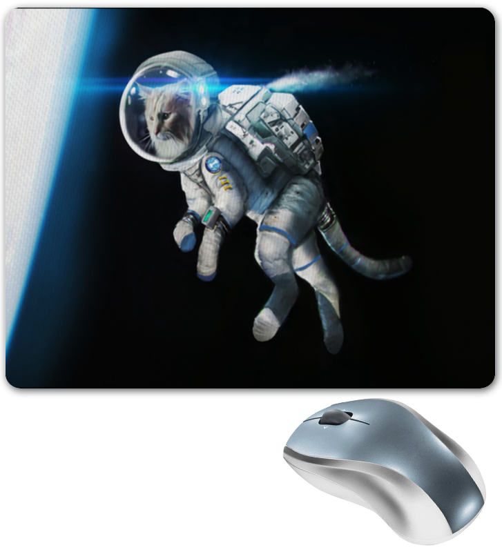 Printio Коврик для мышки кот в космосе printio коврик для мышки космонавт в открытом космосе
