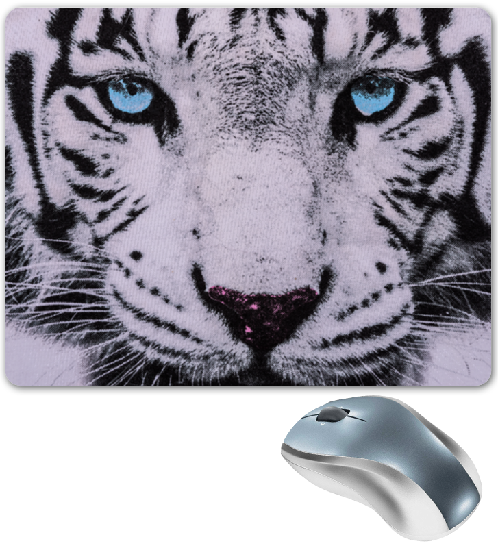 Printio Коврик для мышки Белый тигр printio коврик для мышки круглый белый тигр