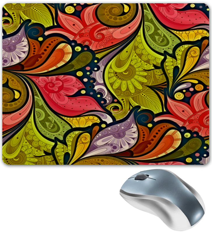 Printio Коврик для мышки Цветочная роспись printio коврик для мышки круглый роспись на черепе