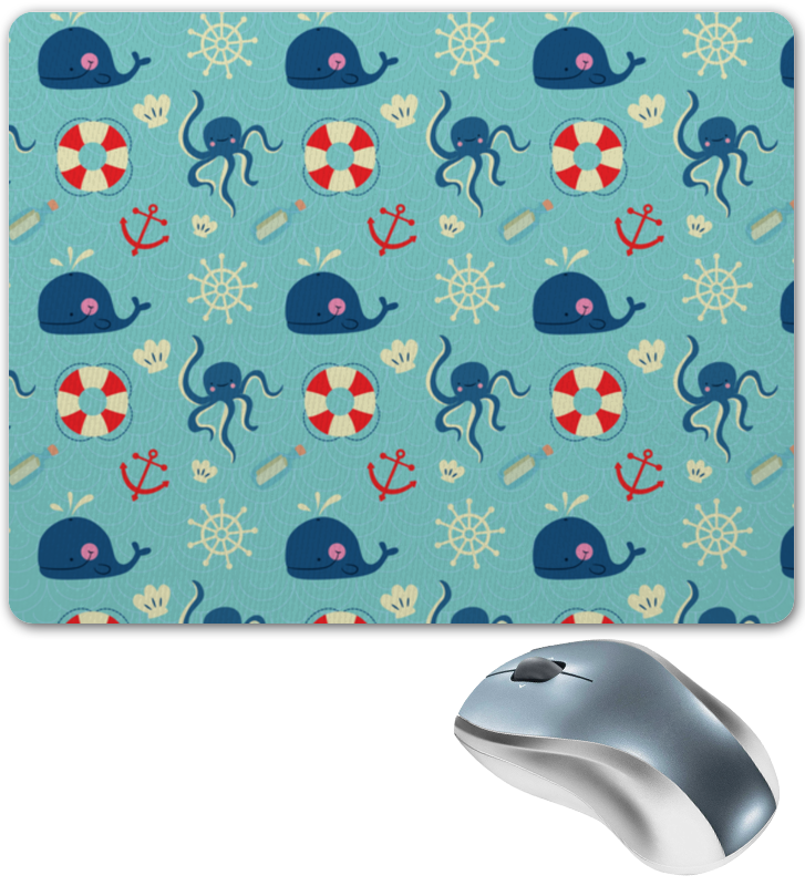 Printio Коврик для мышки Морские обитатели printio коврик для мышки круглый морские медузы