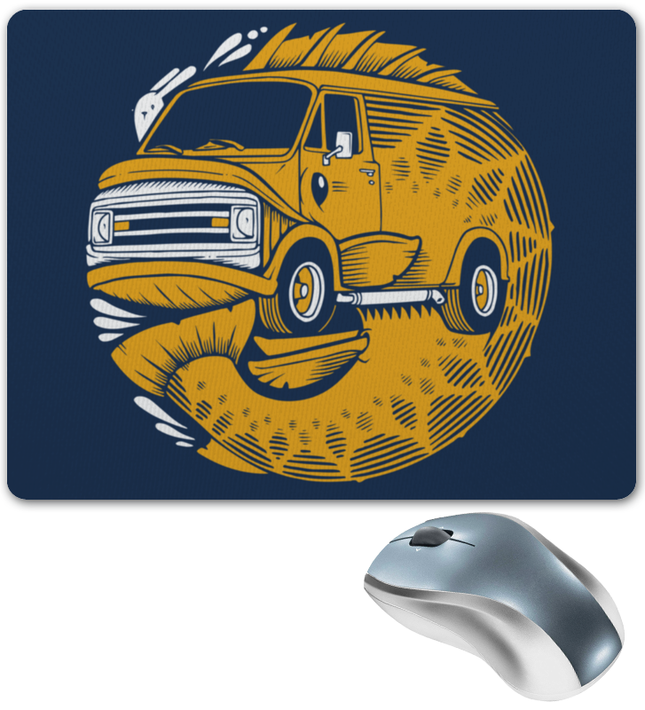 Printio Коврик для мышки Fish bus / рытобус (рыба автобус) printio футболка с полной запечаткой мужская fish bus рытобус рыба автобус