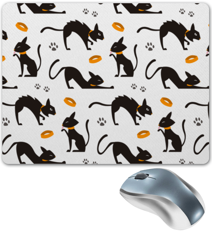 Printio Коврик для мышки Чёрные кошки printio коврик для мышки веселые коты